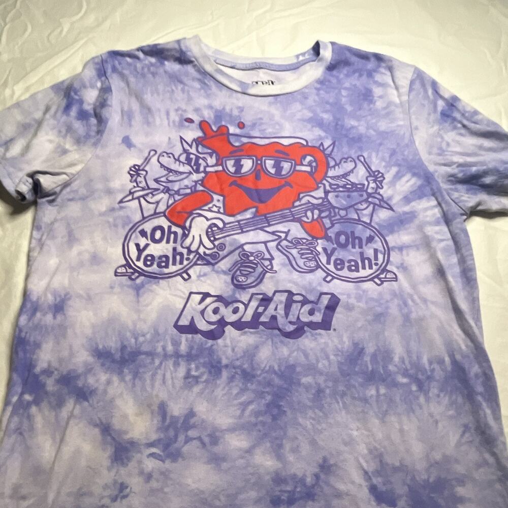 Retro Kool-Aid Drink Mix Women's Tie Dyed Medium Belly T-shirt (99)